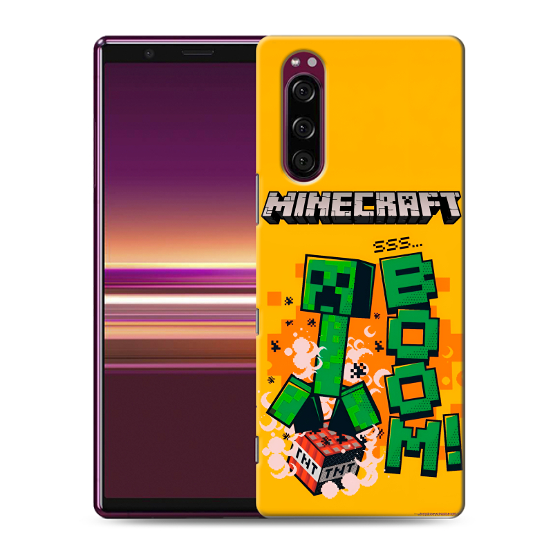 Силиконовый чехол на Sony Xperia 5 с принтом Майнкрафт Minecraft Силиконовый чехол на Sony Xperia 5 с принтом Майнкрафт Minecraft