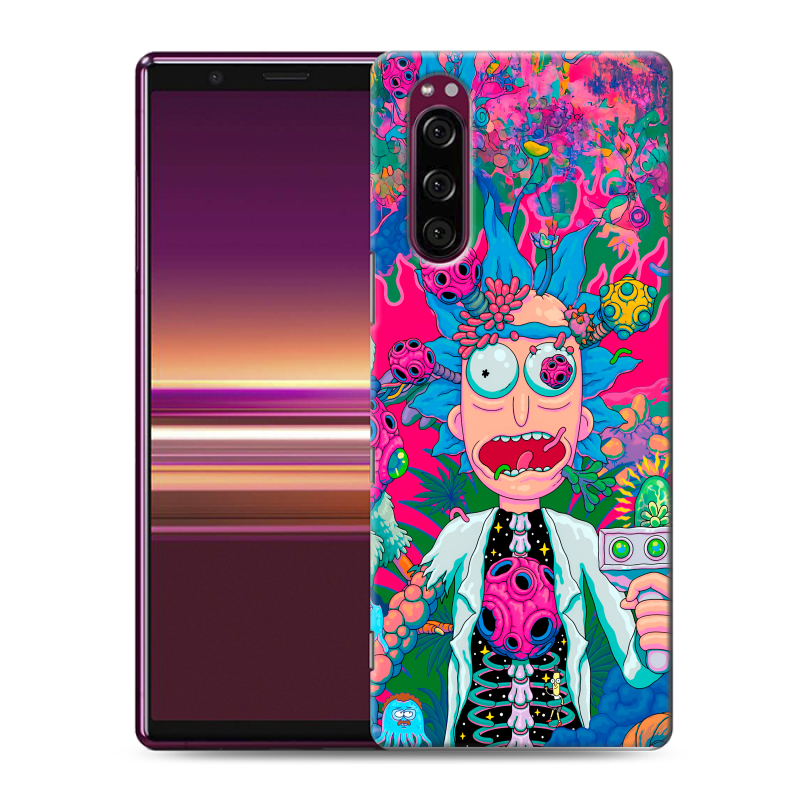 Пластиковый чехол на Sony Xperia 5 с принтом Рик и Морти Rick Morty Пластиковый чехол на Sony Xperia 5 с принтом Рик и Морти Rick Morty