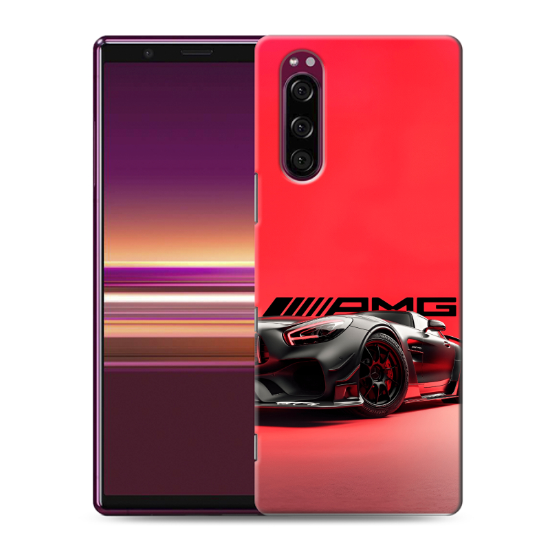 Силиконовый чехол на Sony Xperia 5 с принтом Мерседес Mercedes AMG Силиконовый чехол на Sony Xperia 5 с принтом Мерседес Mercedes AMG