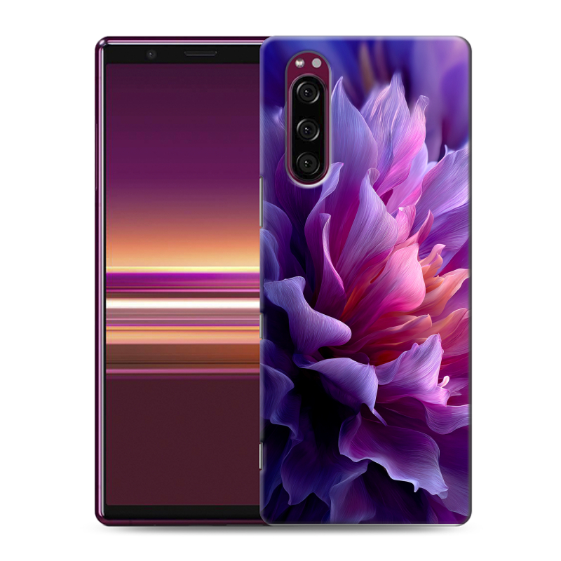 Силиконовый чехол на Sony Xperia 5 с принтом женский цветы Силиконовый чехол на Sony Xperia 5 с принтом женский цветы