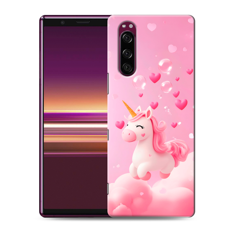Силиконовый чехол на Sony Xperia 5 с принтом Единорог Силиконовый чехол на Sony Xperia 5 с принтом Единорог