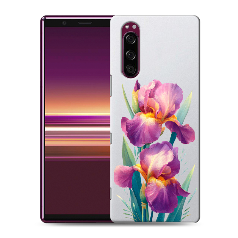 Силиконовый чехол на Sony Xperia 5 с принтом Цветы орхидеи Силиконовый чехол на Sony Xperia 5 с принтом Цветы орхидеи