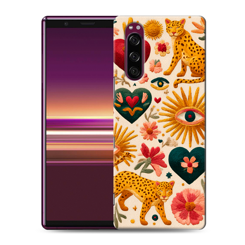 Пластиковый чехол на Sony Xperia 5 с принтом Модный принт Пластиковый чехол на Sony Xperia 5 с принтом Модный принт