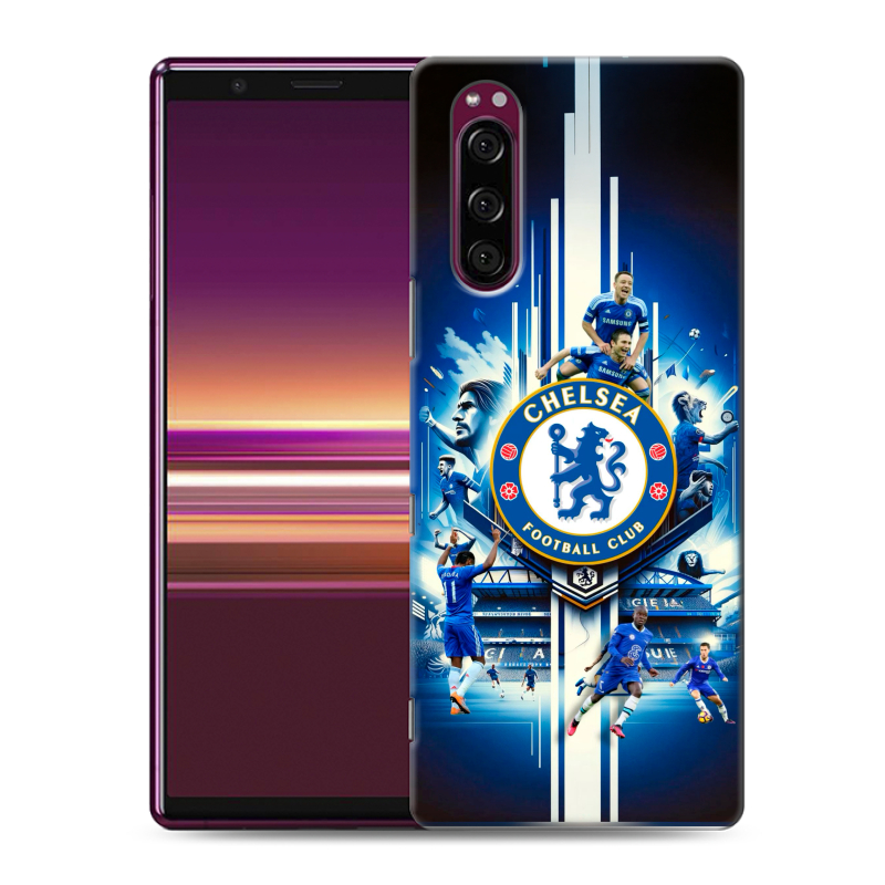 Пластиковый чехол на Sony Xperia 5 с принтом Chelsea Челси Пластиковый чехол на Sony Xperia 5 с принтом Chelsea Челси
