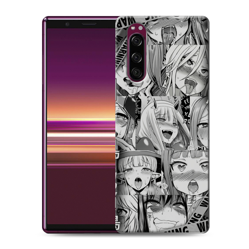 Силиконовый чехол на Sony Xperia 5 с принтом Ahegao Ахегао Аниме Силиконовый чехол на Sony Xperia 5 с принтом Ahegao Ахегао Аниме