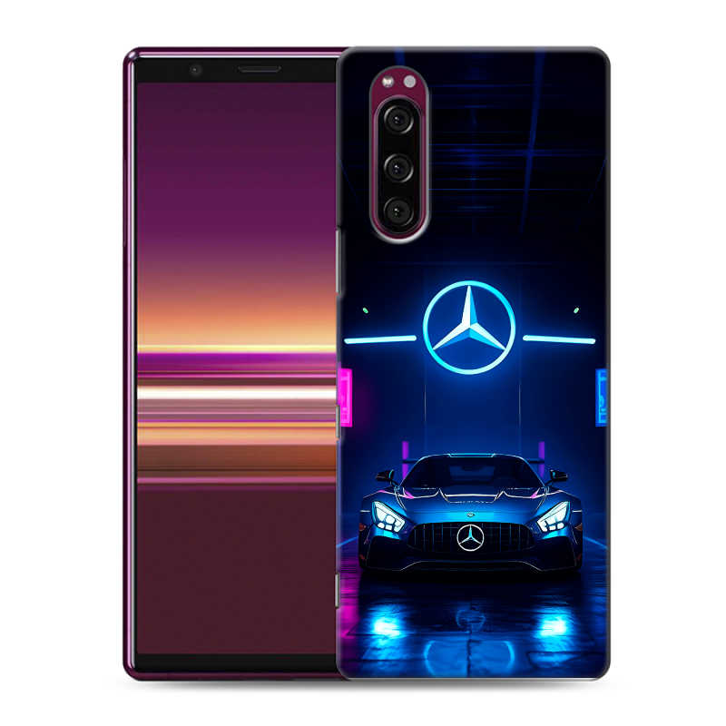 Силиконовый чехол на Sony Xperia 5 с принтом Mercedes Мерседес Силиконовый чехол на Sony Xperia 5 с принтом Mercedes Мерседес