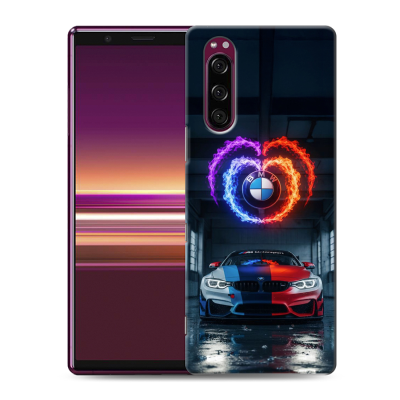Пластиковый чехол на Sony Xperia 5 с принтом BMW БМВ Пластиковый чехол на Sony Xperia 5 с принтом BMW БМВ