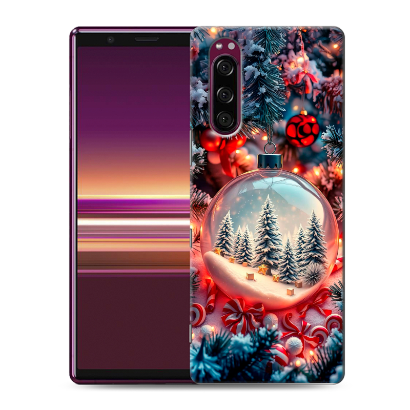 Пластиковый чехол на Sony Xperia 5 с принтом Новый год Пластиковый чехол на Sony Xperia 5 с принтом Новый год