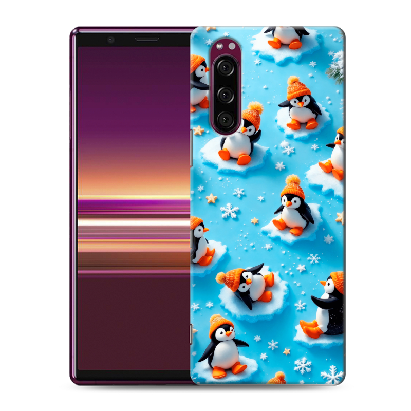 Силиконовый чехол на Sony Xperia 5 с принтом Новый год Силиконовый чехол на Sony Xperia 5 с принтом Новый год