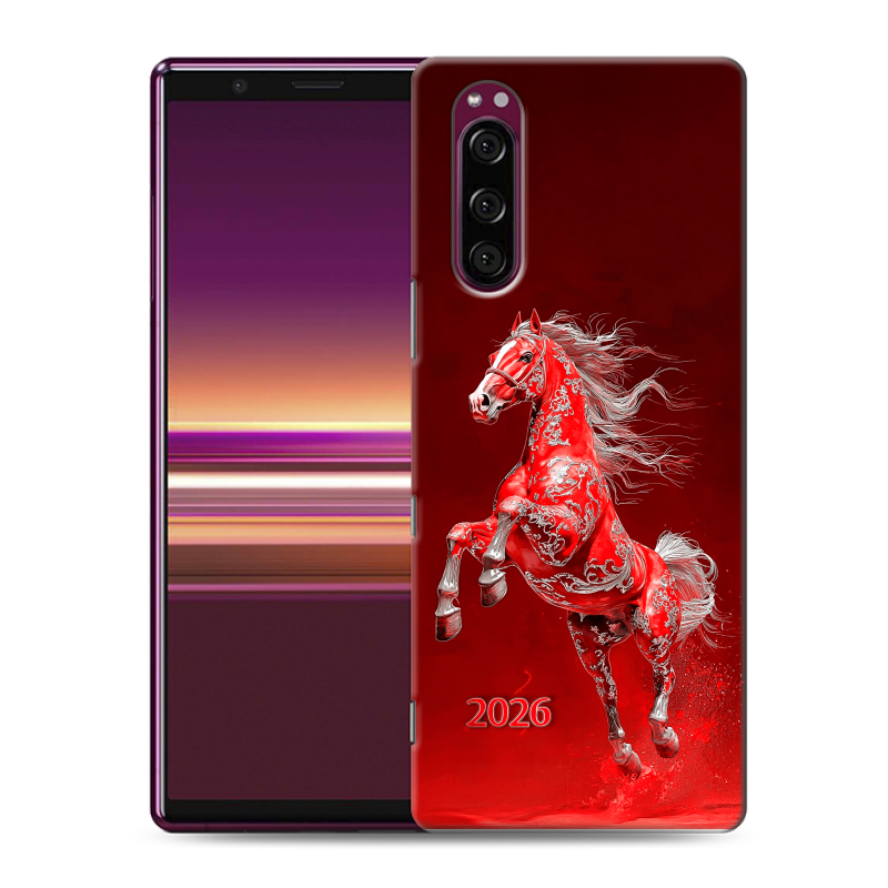 Пластиковый чехол на Sony Xperia 5 с принтом Новый год Пластиковый чехол на Sony Xperia 5 с принтом Новый год