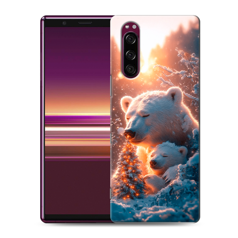 Пластиковый чехол на Sony Xperia 5 с принтом Новый год Пластиковый чехол на Sony Xperia 5 с принтом Новый год