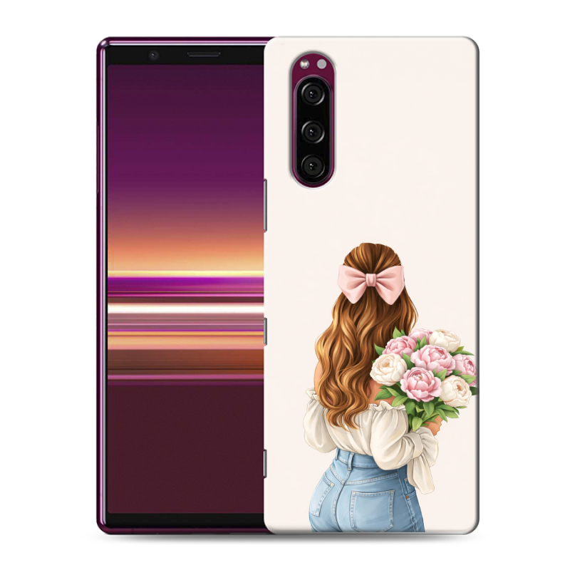 Силиконовый чехол на Sony Xperia 5 с принтом женский Силиконовый чехол на Sony Xperia 5 с принтом женский