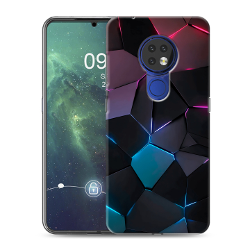 Силиконовый чехол на Nokia 6.2 с принтом Геометрия неона Силиконовый чехол на Nokia 6.2 с принтом Геометрия неона