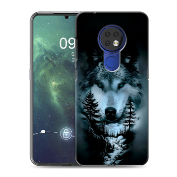 Силиконовый чехол на Nokia 6.2 с принтом Лесной волк Силиконовый чехол на Nokia 6.2 с принтом Лесной волк