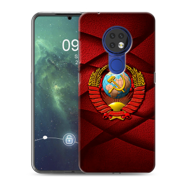 Силиконовый чехол на Nokia 6.2 с принтом Герб СССР