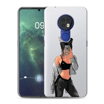 Силиконовый чехол на Nokia 6.2 с принтом Женские принты Силиконовый чехол на Nokia 6.2 с принтом Женские принты