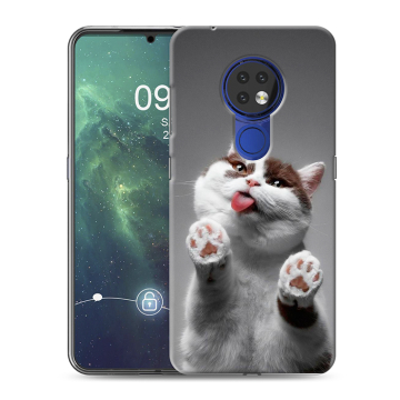 Силиконовый чехол на Nokia 6.2 с принтом Коты Силиконовый чехол на Nokia 6.2 с принтом Коты