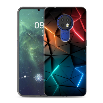 Силиконовый чехол на Nokia 6.2 с принтом Абстракция неон Силиконовый чехол на Nokia 6.2 с принтом Абстракция неон