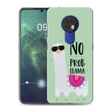 Силиконовый чехол на Nokia 6.2 с принтом Лама Силиконовый чехол на Nokia 6.2 с принтом Лама