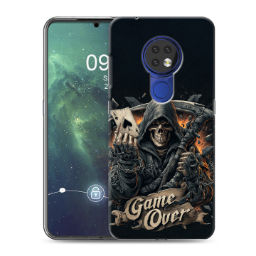 Силиконовый чехол на Nokia 6.2 с принтом Скелет карты Силиконовый чехол на Nokia 6.2 с принтом Скелет карты
