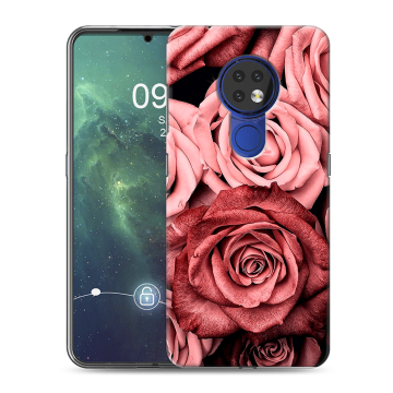 Силиконовый чехол на Nokia 6.2 с принтом Цветы розы Силиконовый чехол на Nokia 6.2 с принтом Цветы розы