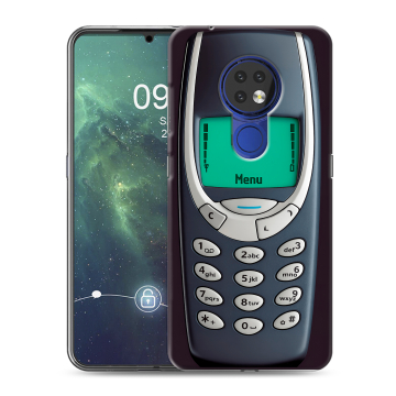 Силиконовый чехол на Nokia 6.2 с принтом Старый телефон