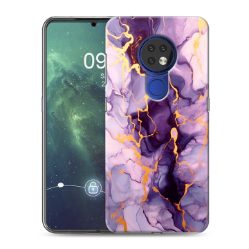 Силиконовый чехол на Nokia 6.2 с принтом Мрамор Силиконовый чехол на Nokia 6.2 с принтом Мрамор