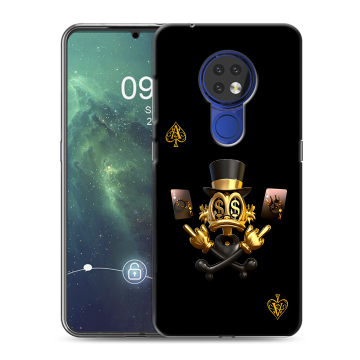 Силиконовый чехол на Nokia 6.2 с принтом Золотой скрудж макдак Силиконовый чехол на Nokia 6.2 с принтом Золотой скрудж макдак