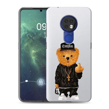Силиконовый чехол на Nokia 6.2 с принтом Плюшевый медведь Силиконовый чехол на Nokia 6.2 с принтом Плюшевый медведь