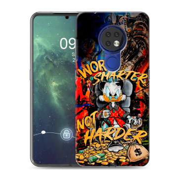Силиконовый чехол на Nokia 6.2 с принтом Дональд Дак Деньги Силиконовый чехол на Nokia 6.2 с принтом Дональд Дак Деньги