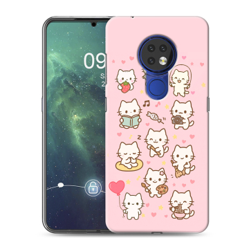 Силиконовый чехол на Nokia 6.2 с принтом Hello Kitty Хелоу Кити Силиконовый чехол на Nokia 6.2 с принтом Hello Kitty Хелоу Кити