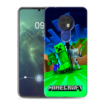 Силиконовый чехол на Nokia 6.2 с принтом Майнкрафт