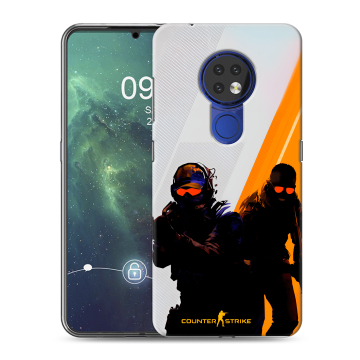 Силиконовый чехол на Nokia 6.2 с принтом Контер страйк Counter strike Силиконовый чехол на Nokia 6.2 с принтом Контер страйк Counter strike