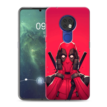 Силиконовый чехол на Nokia 6.2 с принтом Дедпул Deadpool Силиконовый чехол на Nokia 6.2 с принтом Дедпул Deadpool