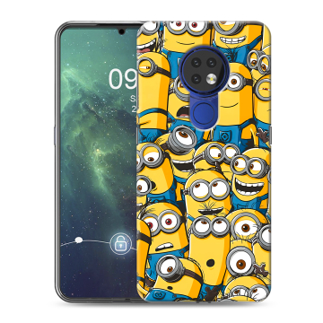 Силиконовый чехол на Nokia 6.2 с принтом Миньоны Силиконовый чехол на Nokia 6.2 с принтом Миньоны