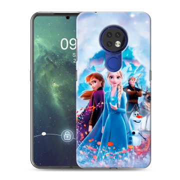 Силиконовый чехол на Nokia 6.2 с принтом Холодное сердце Frozen Силиконовый чехол на Nokia 6.2 с принтом Холодное сердце Frozen