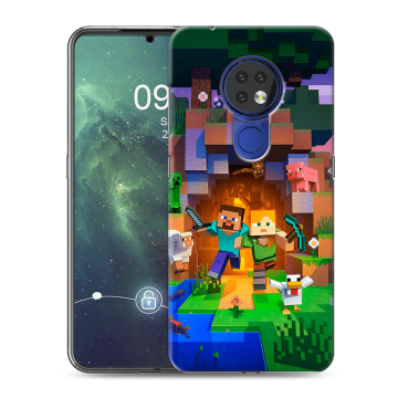 Силиконовый чехол на Nokia 6.2 с принтом Майнкрафт Minecraft