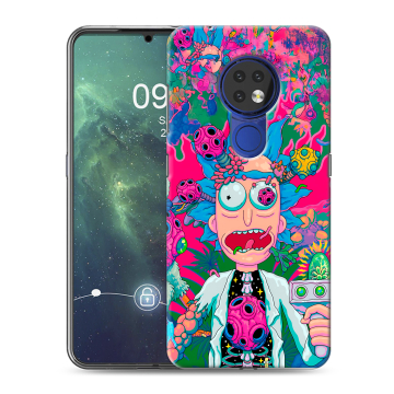 Силиконовый чехол на Nokia 6.2 с принтом Рик и Морти Rick Morty Силиконовый чехол на Nokia 6.2 с принтом Рик и Морти Rick Morty