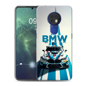 Силиконовый чехол на Nokia 6.2 с принтом БМВ BMW Силиконовый чехол на Nokia 6.2 с принтом БМВ BMW