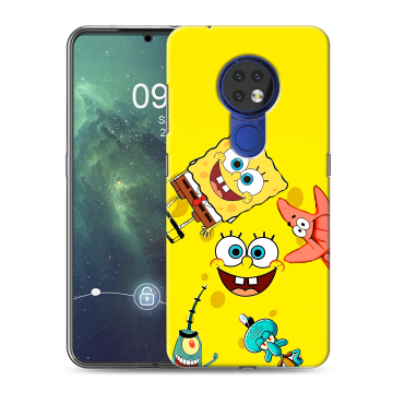 Силиконовый чехол на Nokia 6.2 с принтом Спанч боб Спанчбоб Силиконовый чехол на Nokia 6.2 с принтом Спанч боб Спанчбоб
