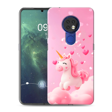 Силиконовый чехол на Nokia 6.2 с принтом Единорог Силиконовый чехол на Nokia 6.2 с принтом Единорог