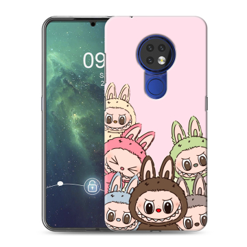 Силиконовый чехол на Nokia 6.2 с принтом Лабубу Силиконовый чехол на Nokia 6.2 с принтом Лабубу