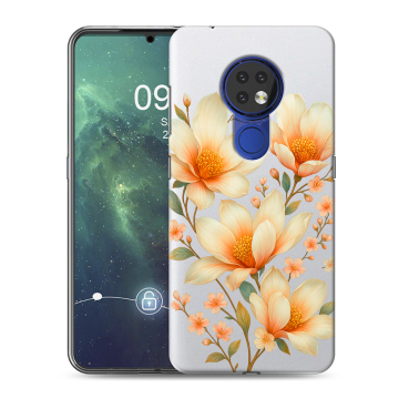 Силиконовый чехол на Nokia 6.2 с принтом Цветы