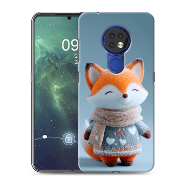 Силиконовый чехол на Nokia 6.2 с принтом Лиса