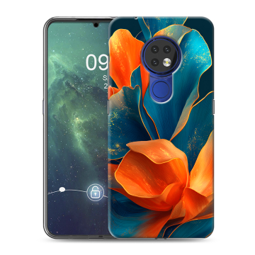 Силиконовый чехол на Nokia 6.2 с принтом Цветы