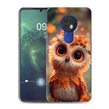 Силиконовый чехол на Nokia 6.2 с принтом Милая сова