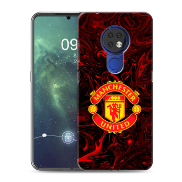 Силиконовый чехол на Nokia 6.2 с принтом Manchester United