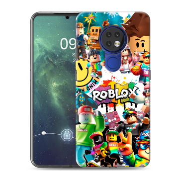 Силиконовый чехол на Nokia 6.2 с принтом Roblox Роблокс