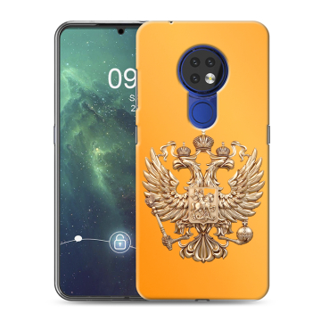 Силиконовый чехол на Nokia 6.2 с принтом Герб Флаг России