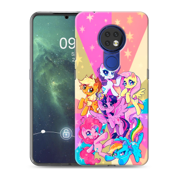 Силиконовый чехол на Nokia 6.2 с принтом My little pony Дружба чудо Силиконовый чехол на Nokia 6.2 с принтом My little pony Дружба чудо